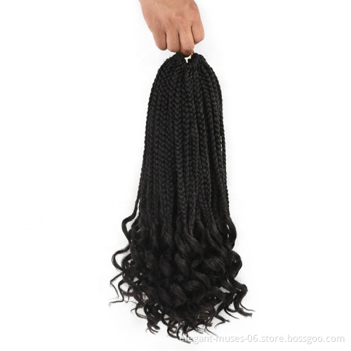 Loop Crochet Bohemian Box Braids Two Tone synthetic Hair Extension Afro Kinky Twist Crochet hair